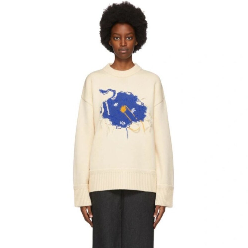 ADER error Off-White Knit Bluessom Sweater S